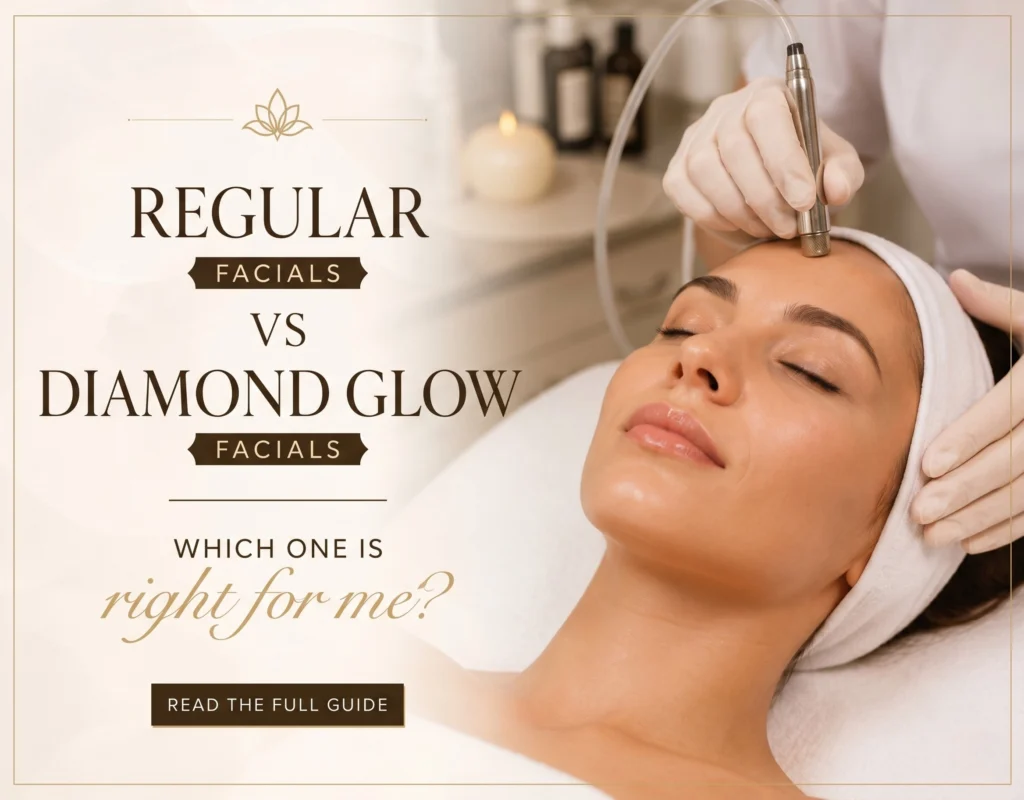 Regular Facial vs. Diamond Glow