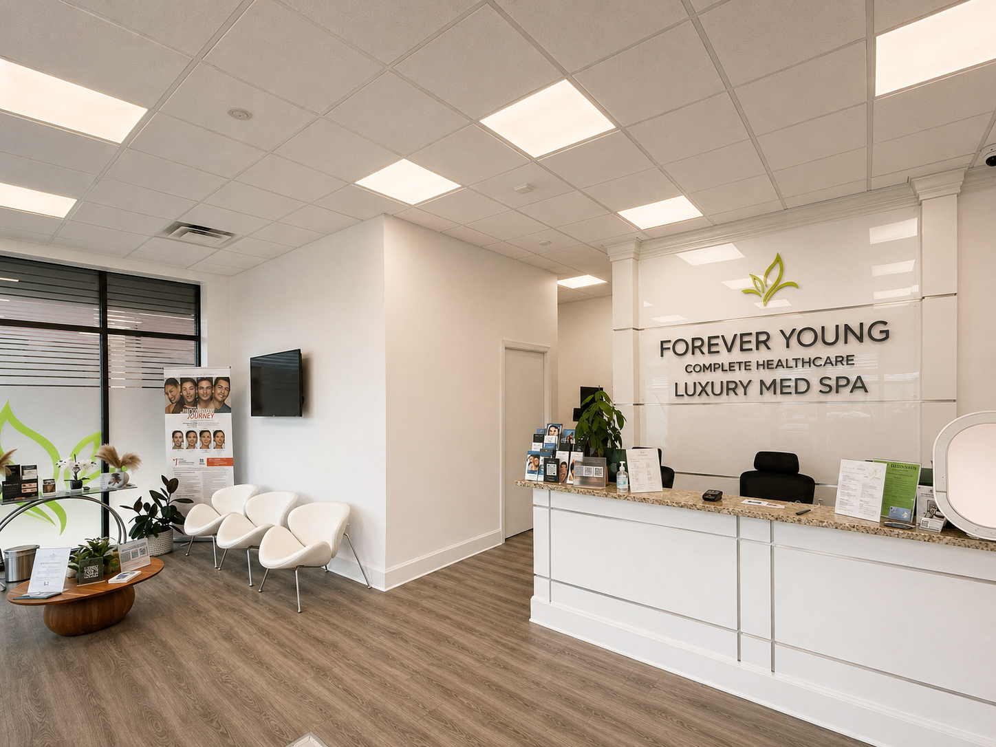 Interior of the Forever Young Complete Healthcare clinic in Piscataway, New Jersey
