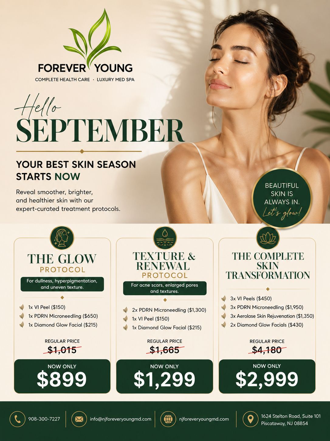 Forever Young Complete Healthcare monthly promotions brochure